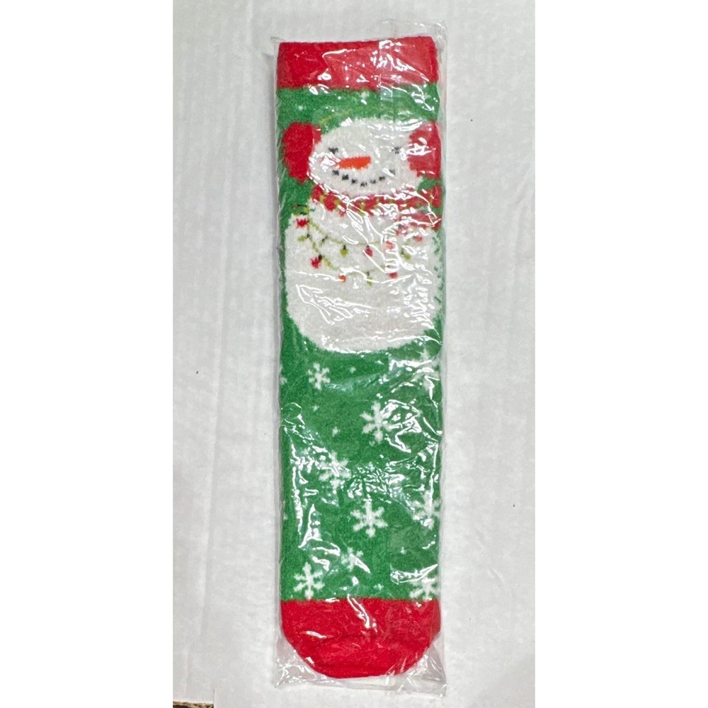 GMI Gold Medal International Christmas Stocking Snowman Green/Red Non-Slip 5-9